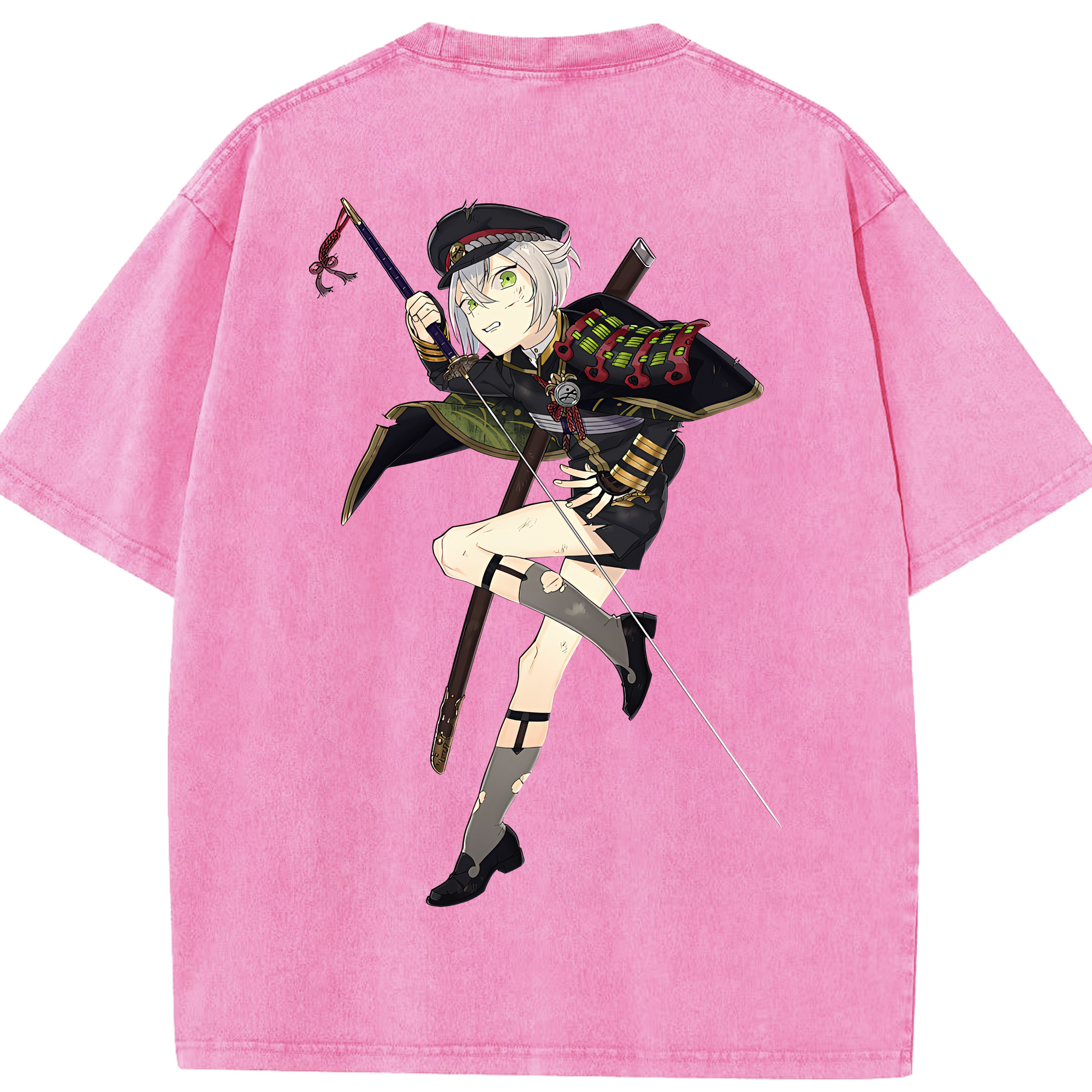 （画像用） 刀剣乱舞 Touken Ranbu 綿100% ヴィンテージ風 半袖Tシャツ（背面プリント）